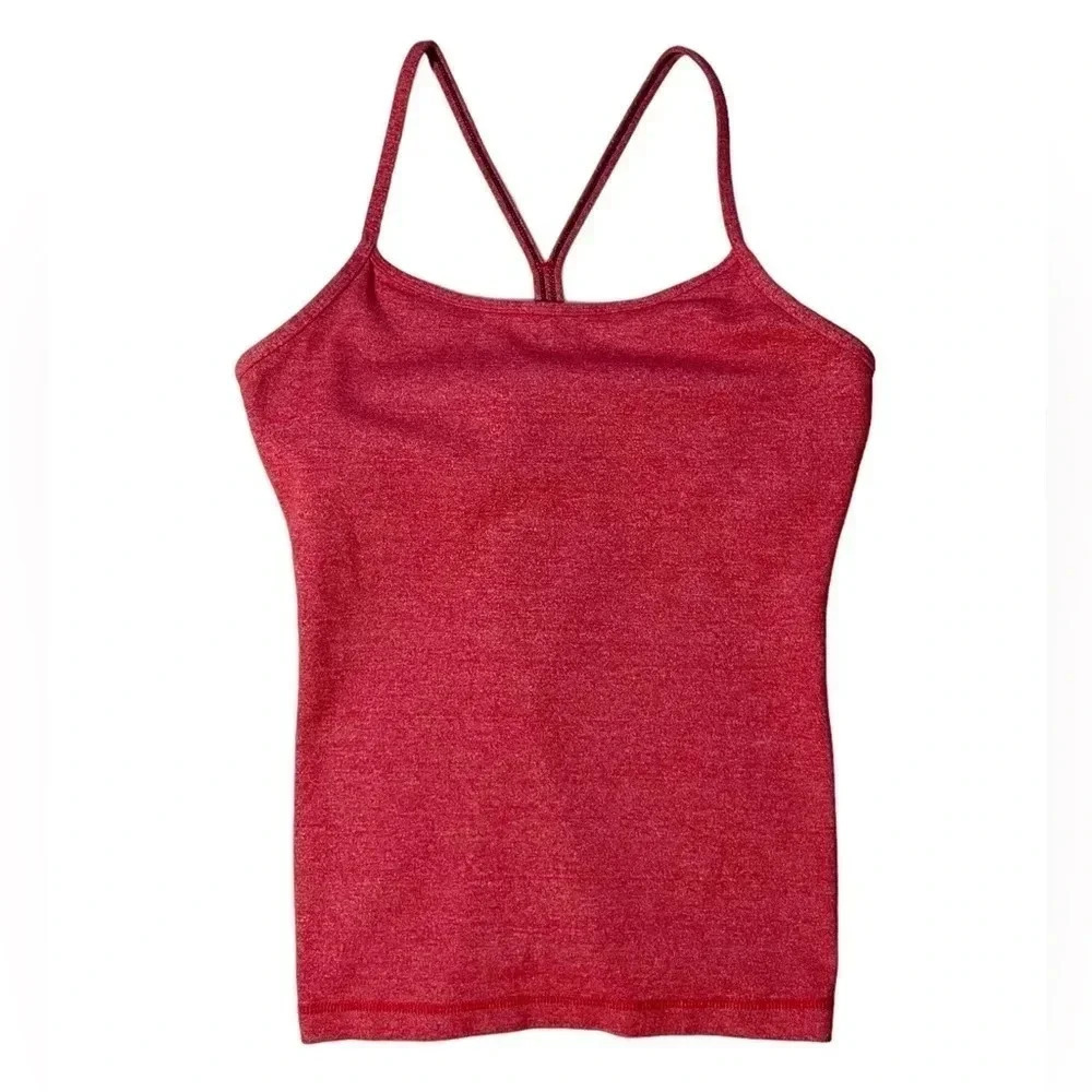 lululemon athletica Heathered Red Racerback (older Flow Y) Tank Top. Very GUC.